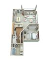 Springwater Crossing_Gresham OR_Floor Plan_One Bedroom Flat Springwater Crossing_Gresham OR_Floor Plan_One Bedroom Flat